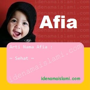 arti nama Afia