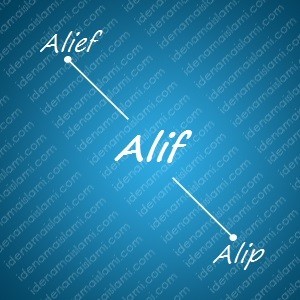 variasi arti nama Alif untuk nama bayi laki laki islami