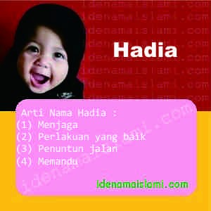 Arti Islami Nama Bayi Perempuan Islam Hadia Arti Nama hadia