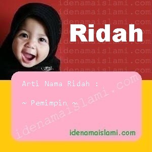 arti nama Ridah