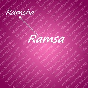 variasi arti nama Ramsa untuk nama bayi perempuan islami