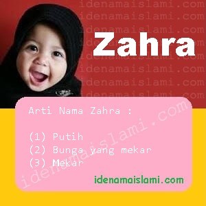 arti nama Zahra