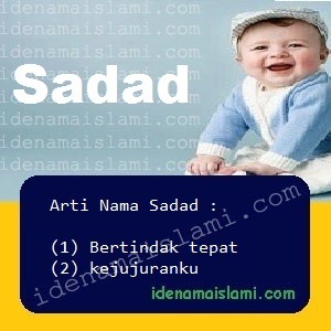 Arti Islami Nama Bayi Laki Laki Islam Sadad arti nama Sadad
