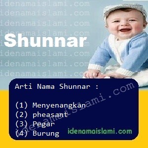 Arti Islami Nama Bayi Laki Laki Islam Shunnar arti nama Shunnar