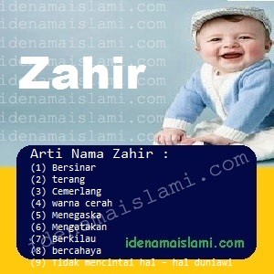 arti nama Zahir