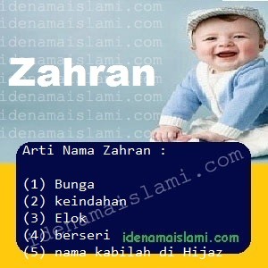 arti nama Zahran
