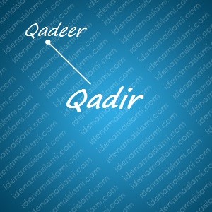 variasi arti nama Qadir untuk nama bayi laki laki islami